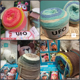 lana acrilica Ufo Stafil cake ball colori maxi gomitolo multicolore sfumata caramella per uncinetto e lavori a maglia libretto manuale berretti cappelli cuffie per bambini scaldacollo gilet maglione giaccone