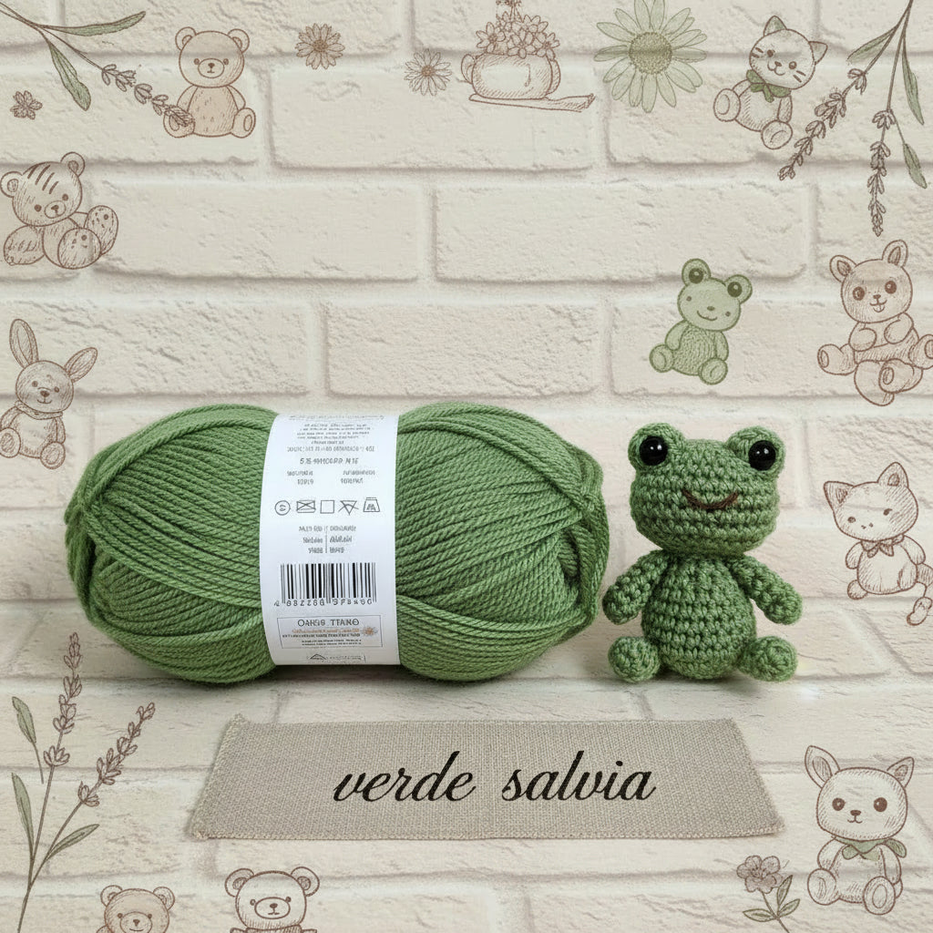 verde salvia pastello misto lana acrilico sintetico gomitoli per Ferri lavori a maglia e uncinetto vetrina eco-friendly uso sferruzzare maglione amigurumi pasquali decorazioni natalizie mandala
