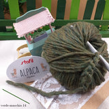 verde muschio gomitolo filo di lana alpaca grossa filato stafil per maglione cappello berretto sciarpa scaldacollo vetrina shop colori