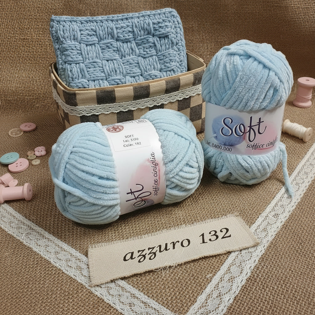 filato italiano cucirini tre stelle soft ciniglia soffice lana per borse uncinetto coperte amigurumi