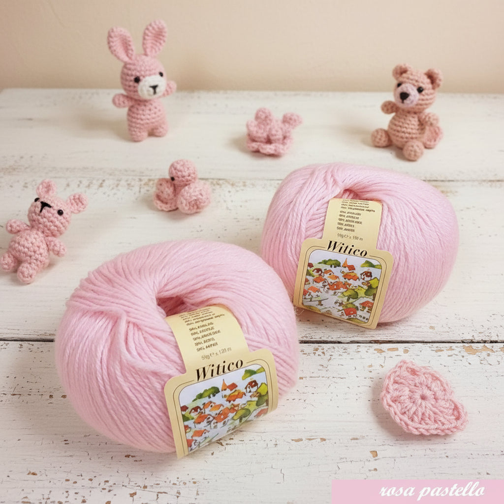 rosa chiaro pastello Witico gomitolo 50 grammi circa 150 metri Silke Arvier made in Italy filato italiano misto lana acrilico sintetico vetrina colori autunnali inverno 2025 uso scaldacollo sciarpe maglioni cappotti gilet copertine stole cappelli berretti cuffie guanti