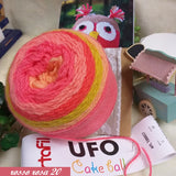 rosso Rosa giallo lana UFO cake Ball stafil multicolore sfumata uncinetto e maglia caramella grande per sferruzzare copertine cappelli scaldacollo sciarpe maglione giaccone gilet
