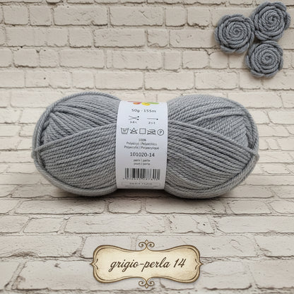 Stafil colors grigio perla chiaro colori lana acrilica economica sintetica offerta filati gomitoli poliestere per uncinetto e lavori ai ferri a maglia uso sferruzzare amigurumi sciarpe maglioni copertine bambini decorazioni pasquali