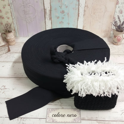 colore nero maglina lanetta Stafil fettuccia per borse uncinetto con filato peluche ghirlanda fuoriporta decorazioni shabby chic lavori a maglia invernali, sciarpe scaldacollo coperte