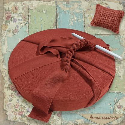 bruno rossiccio maglina lanetta Stafil fettuccia per borse uncinetto ghirlanda fuoriporta decorazioni shabby chic lavori a maglia invernali, sciarpe scaldacollo coperte cuscino