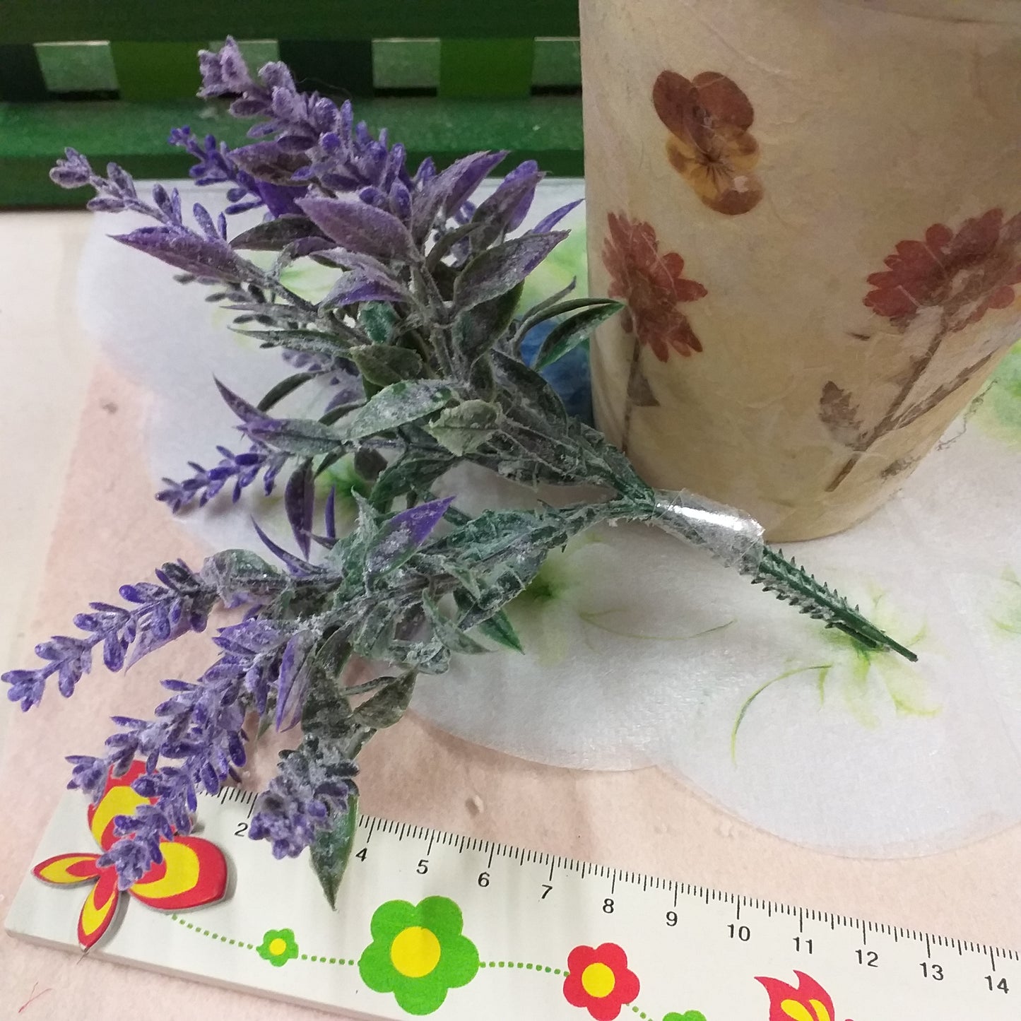 bouquet mini piccolo da 14 cm a cespuglio composizione floreale piantina fiori lavanda finti artificiali mazzetto bomboniere uso decorazioni vetrine negozi allestimento matrimonio packaging