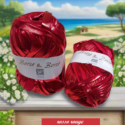 rosso rouge cangiante madreperlato shop Borse & Borse fettuccia lycra laminata metallizzata lamè lurex iridescente gomitoli ISPE 100 grammi uso uncinetto ferri da maglia pochette clutch bags portamonete portaocchiali