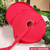 rosso aranciato pizza filato fettuccia uncinetto leggera elastica alta larga piatta lycra elastane creare borsa da sera cerimonia pochette cestini stock offerte fai da te clutch