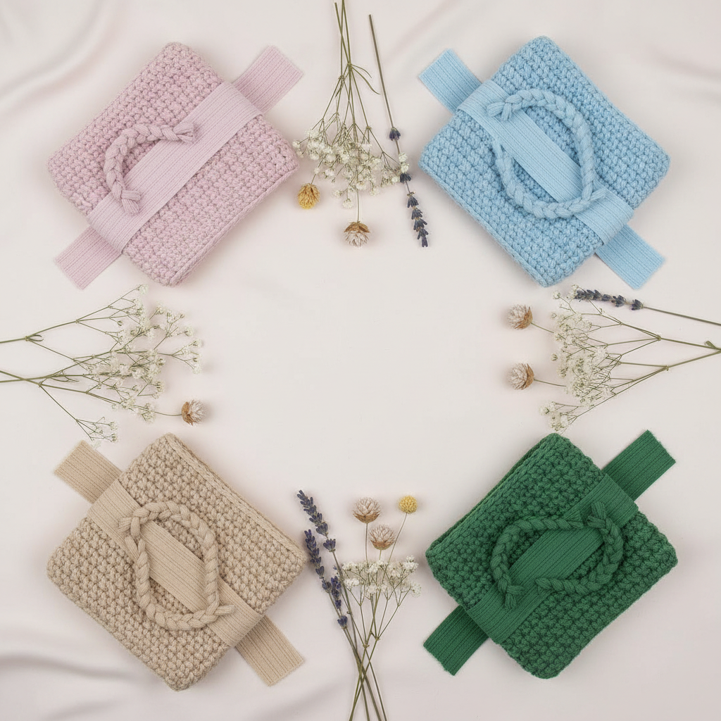 idea sferruzzare pochette plissè lycra-soft pizza fettuccia borse uncinetto morbida sottile uso crochet bags clutch  abbigliamento moda bustine 