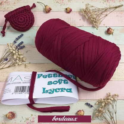 bordeaux lycra soft fettuccia borse uncinetto estive merceria accessori servizio mas produttore PL4000 poliestere con elastane morbida uso crochet pochette clutch bags borse abbigliamento moda mare shopper spiaggia piscina cestini 