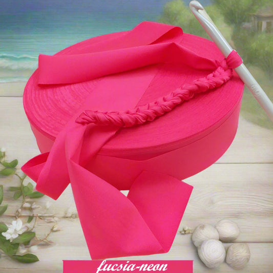 fucsia-neon lycra-soft pizza fettuccia borse uncinetto morbida sottile uso crochet bags clutch pochette sacca mare estive abbigliamento moda bustine spiaggia piscina