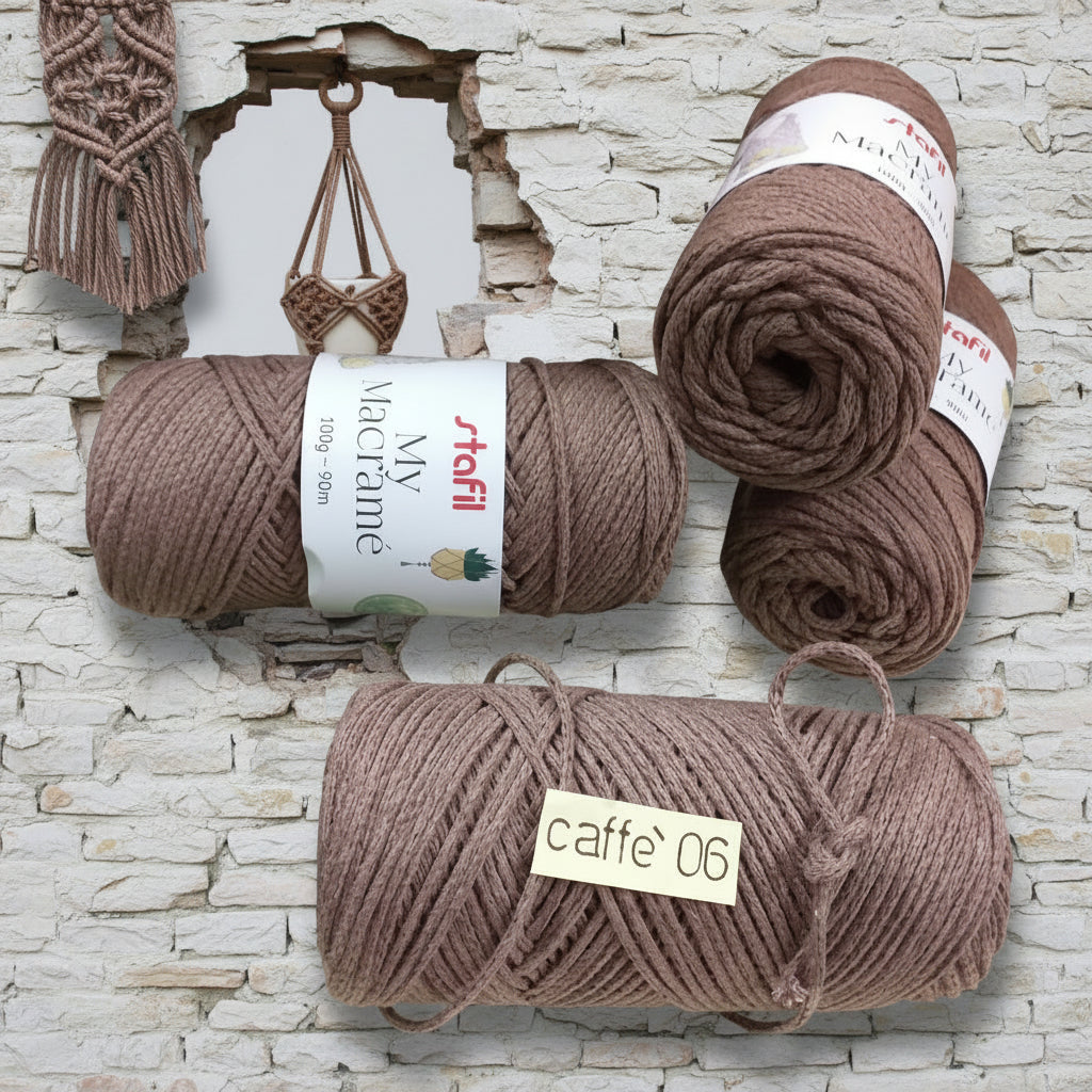 Uiopa Corda Macrame, Filo Macrame Corda Cotone, 4 Fili Cordoncino Cotone Spago Colorata, Cordino per Borse Uncinetto Arazzo da Parete Artigianato Fai Da Te Appendini per Piante
