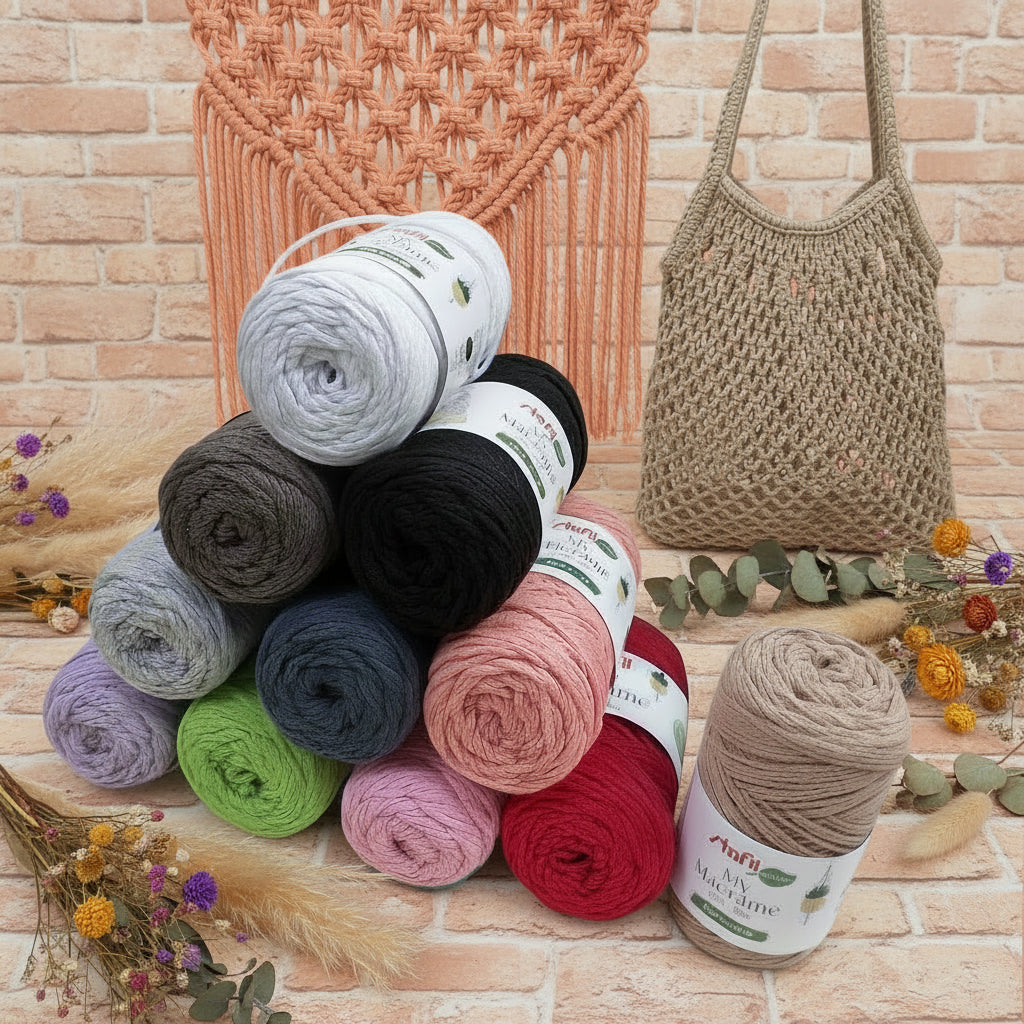 filato 100 g circa 90 metri nuovi colori moda corda My macramè cotone filo cordoncino 2 mm Stafil uso nodi nautici per tende borse uncinetto decorazioni da parete gioielli bigiotteria portapiante da appendere tappeti cuscini