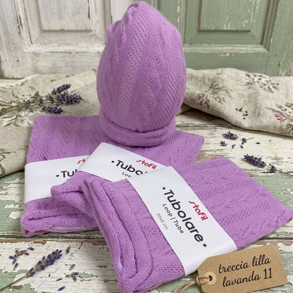 lilla lavanda 11 maglia treccia stafil elasticizzata tessuto stoffa forma tubolari per bambole rivestire uova Pasqua coniglietto gallina palline polistirolo Natale
