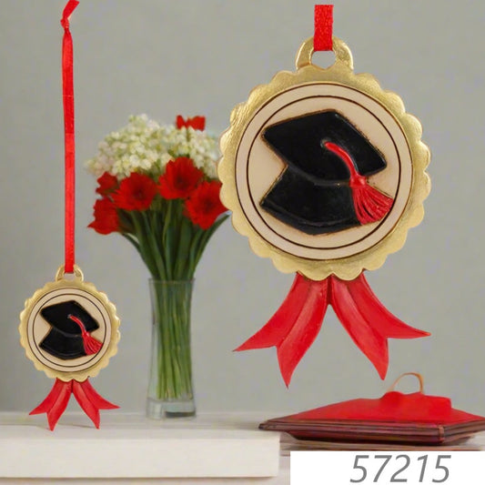 tappo magnete calamita cappello tocco di laurea nappina rossa con nastrino per bomboniere da confezionare segnaposto ricordino souvenir