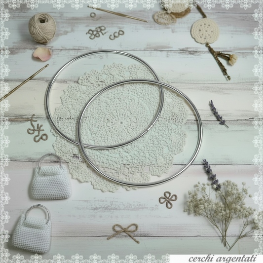 Cerchi arco a D manici metallo rotondi per borse uncinetto artigianali