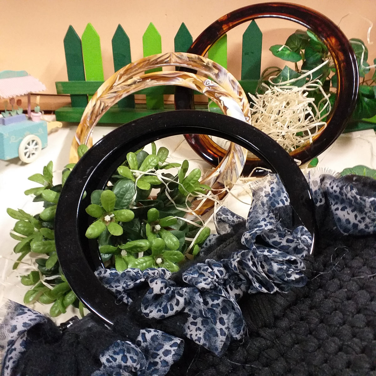 Handed By Shopper Paris Borsa Cestino Rosa Rustico In Plastica - Foto 2