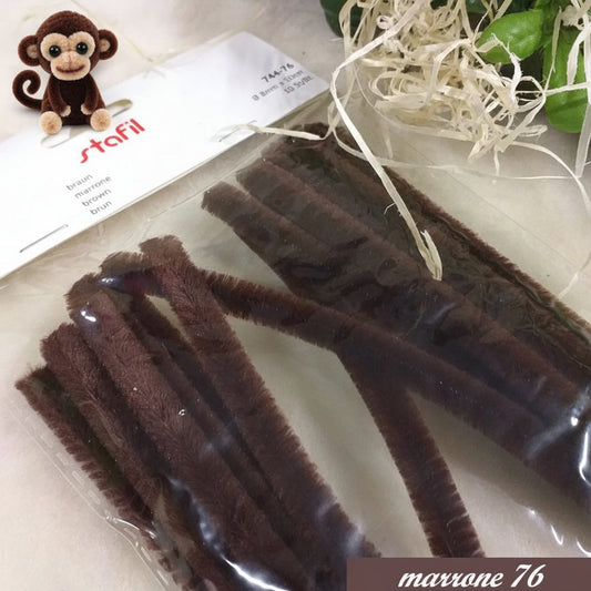 colore marrone fili di ciniglia uso creare lavoretti pasquali bambini braccia angioletti bamboline lettere alfabeto scritte scovolini decorativi bastoncini ferro animato modellabili anima metallo arts craft per creare tronchi piantine bonsai