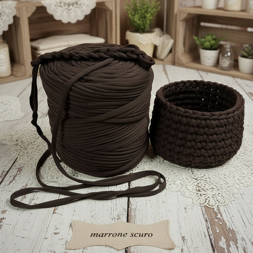 marrone scuro cucirini tre stelle wiggly fettuccia borse uncinetto filato cotone elastico crochet bag clutch progetti pochette borsette da sera cerimonia natalizie cestini