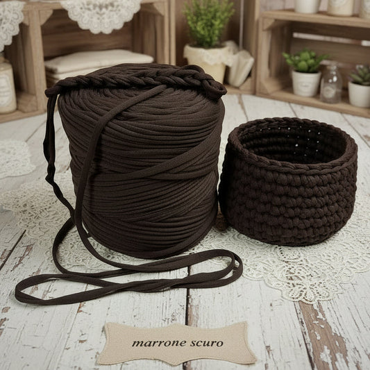 marrone scuro cucirini tre stelle wiggly fettuccia borse uncinetto filato cotone elastico crochet bag clutch progetti pochette borsette da sera cerimonia natalizie cestini