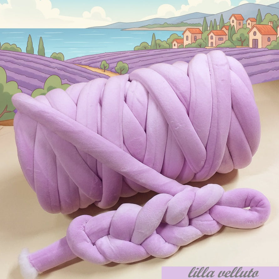 velluto lilla lavanda glicine 1 kg fettuccia ripiena marshmallow filato borse gigante grosso spesso imbottito chunky bags tubolare intrecciare a mano senza uncinetto pochette shopper