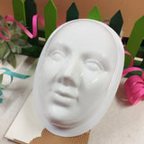 maschera donna bianca di plastica carnevale fai da te da decorare dipingere colorare indossare per costume veneziano