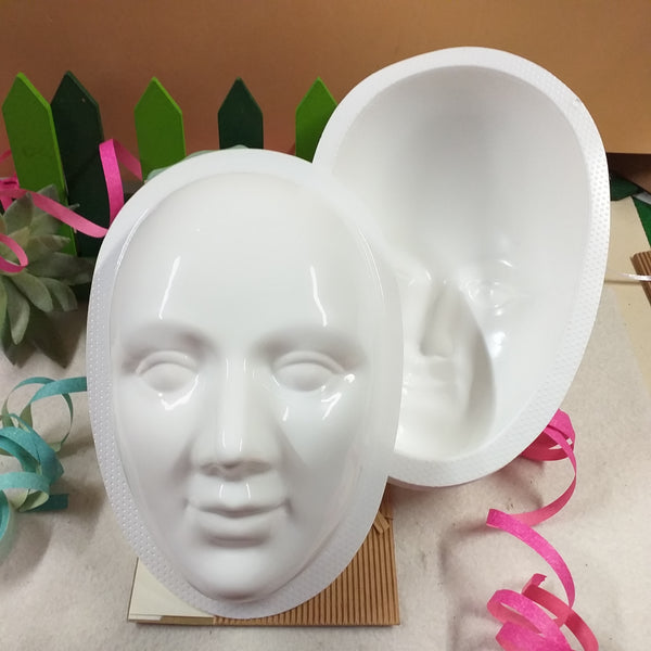 Maschera plastica bianca pvc donna Carnevale da decorare o colorare –  hobbyshopbomboniere