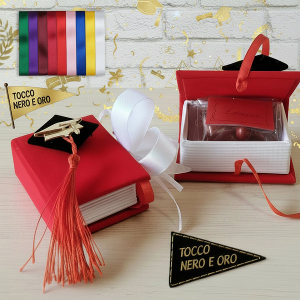 Generico Libro Laurea Scatola per bomboniere scatole Libri Porta Confetti per Lauree Varie Misure (1 Pezzo 12.5x4.7x19 cm