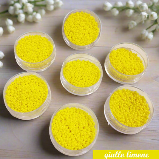 giallo limone mini rocailles 10.0 micro perline 2 mm stock vendita colori per gioielli bijoux di bigiotteria