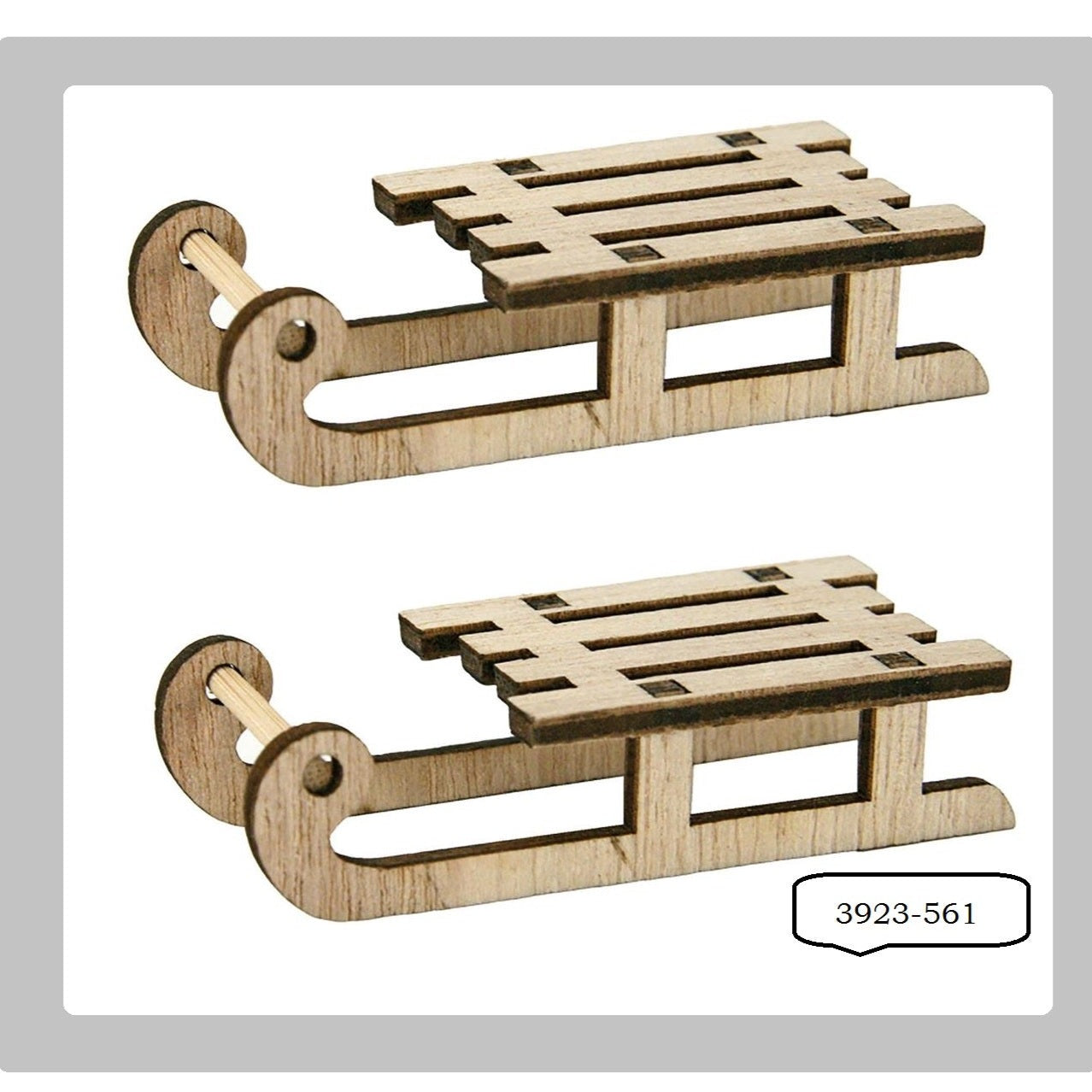 piccoli slittini legno naturale decorativi da dipingere decorare colorare per fai da te casa bambole Presepe Natale miniature mini giardino accessori gnomi folletti elfi frugoletto