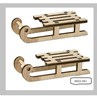piccoli slittini legno naturale decorativi da dipingere decorare colorare per fai da te casa bambole Presepe Natale miniature mini giardino accessori gnomi folletti elfi frugoletto