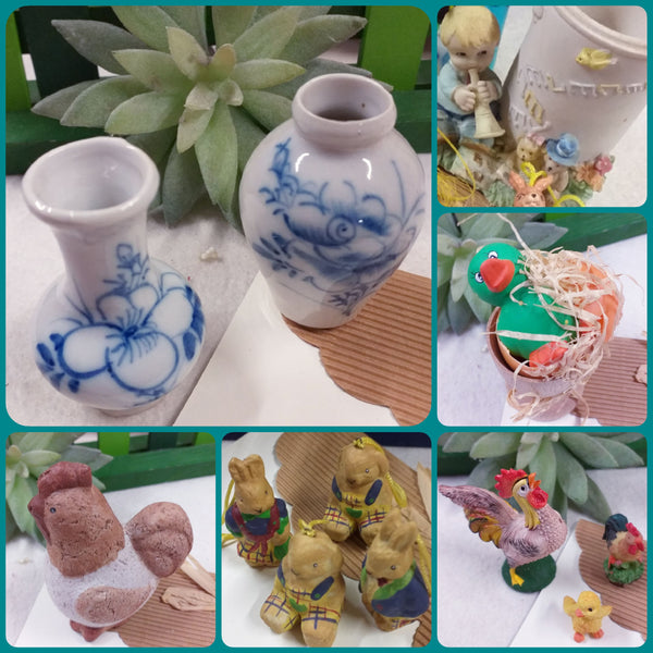 Set oggetti decorativi miniature vetro e ceramica - Arredamento e