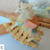 cavallo dondolo rosa celeste lotto offerta oggetti ceramica oggettini miniature casa bambole oggettistica collezione sorprese uova pasqua bomboniere idee regalo shop negozio vetrina