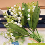 bouquet sposa x 6 rametti pick fiori finti artificiali bianchi mughetti per fai da te bomboniere allestimento matrimonio composizioni floreali vetrine