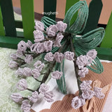 mughetti perline bouquet mazzolino sposa bomboniere matrimonio fiori campanelle foglie