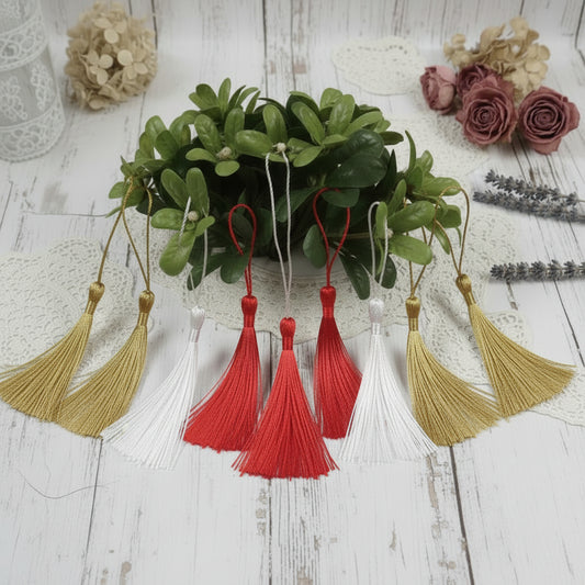 nappine colorate rosse bianche decorative applicazioni fai da te bomboniere e segnalibro laurea comunione cresima matrimonio packaging ricordini souvenir