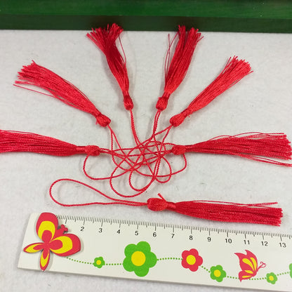 quanto sono grandi nappine di cordoncino decorative colorate rosse da 13 cm uso segnalibro laurea bomboniere fai da te applicazioni