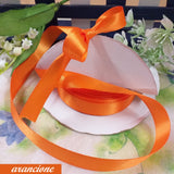 arancione nastrino raso 15 mm colori negozio nastri decorativi colorati uso confezioni enogastronomia packaging confezioni regalo natalizie pasquali