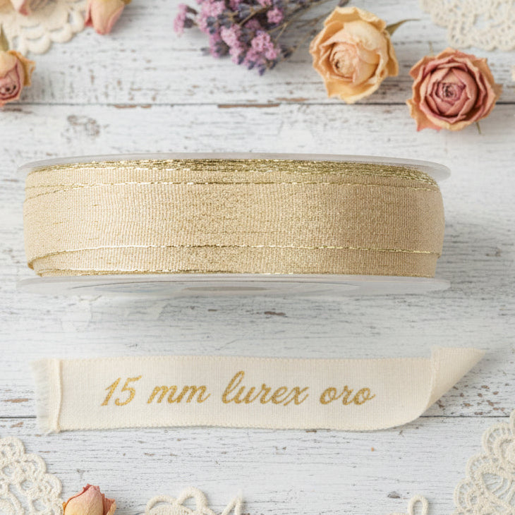 15 mm lurex-oro gross grain nastrino assortimento vetrina nastro decorativo per bomboniere anniversario matrimonio nozze e decorazioni albero natale confezioni regalo pacchi packaging pacchetti regalini
