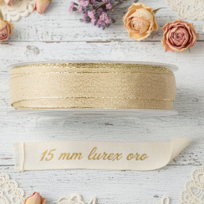 15 mm lurex-oro gross grain nastrino assortimento vetrina nastro decorativo per bomboniere anniversario matrimonio nozze e decorazioni albero natale confezioni regalo pacchi packaging pacchetti regalini
