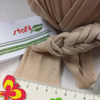 etichetta eco-friendly noodles stafil green fettuccia cotone elasticizzato uncinetto alta per borse marshmallow e cestini punto puff