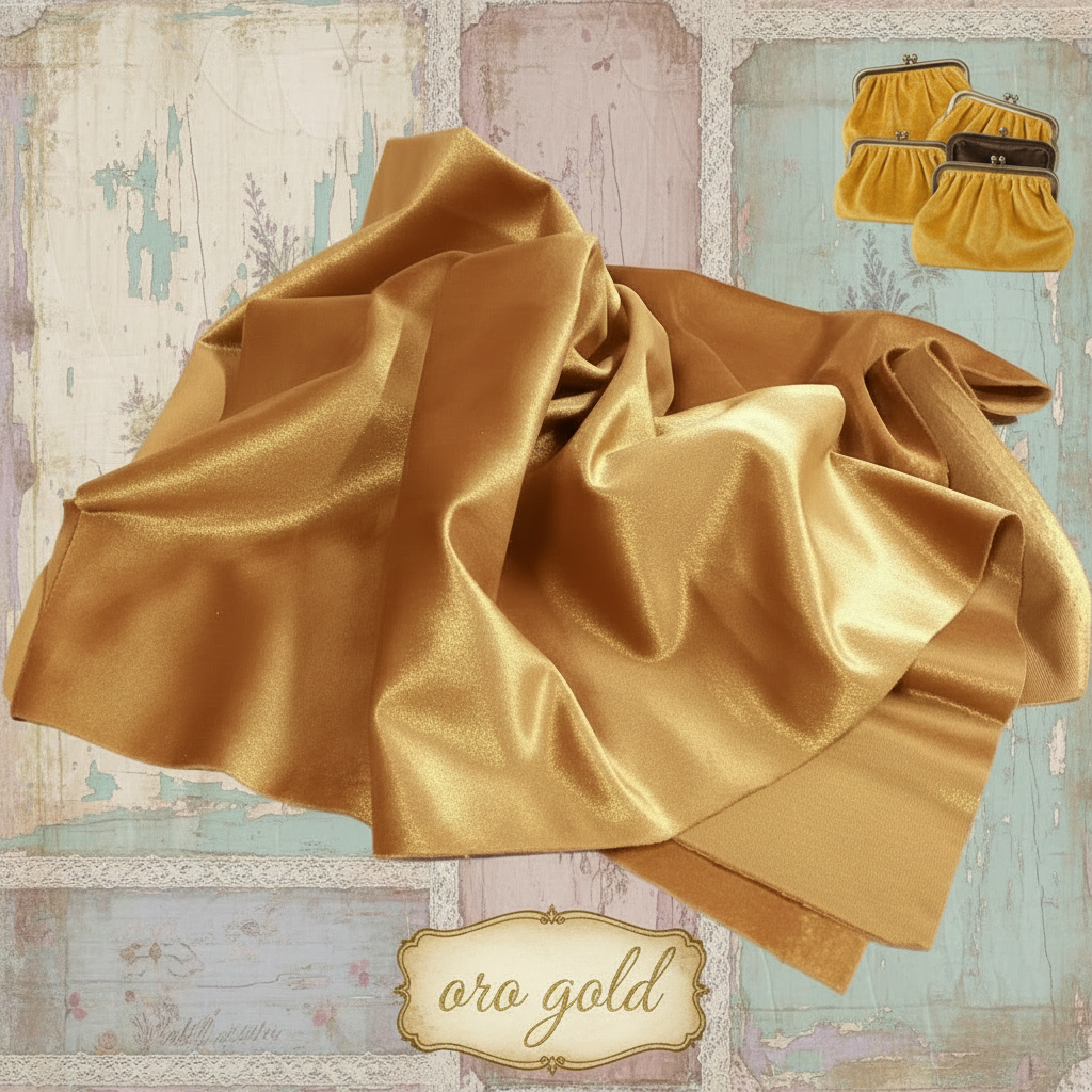 oro gold velluto renkalik termoformabile termomodellabile tecnica stampi fiori rose stella di Natale colori negozio pezze di tessuto uso hobbistica creativa bambole di stoffa vetrinistica borse di tessuto pochette