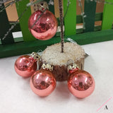 colore rosa sfere piccole mini palline vetro addobbi albero Natale fai da te decorazioni da appendere 3-4 cm