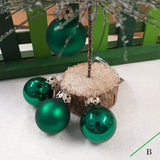 colore verde sfere piccole mini palline vetro addobbi albero Natale fai da te decorazioni da appendere 3-4 cm