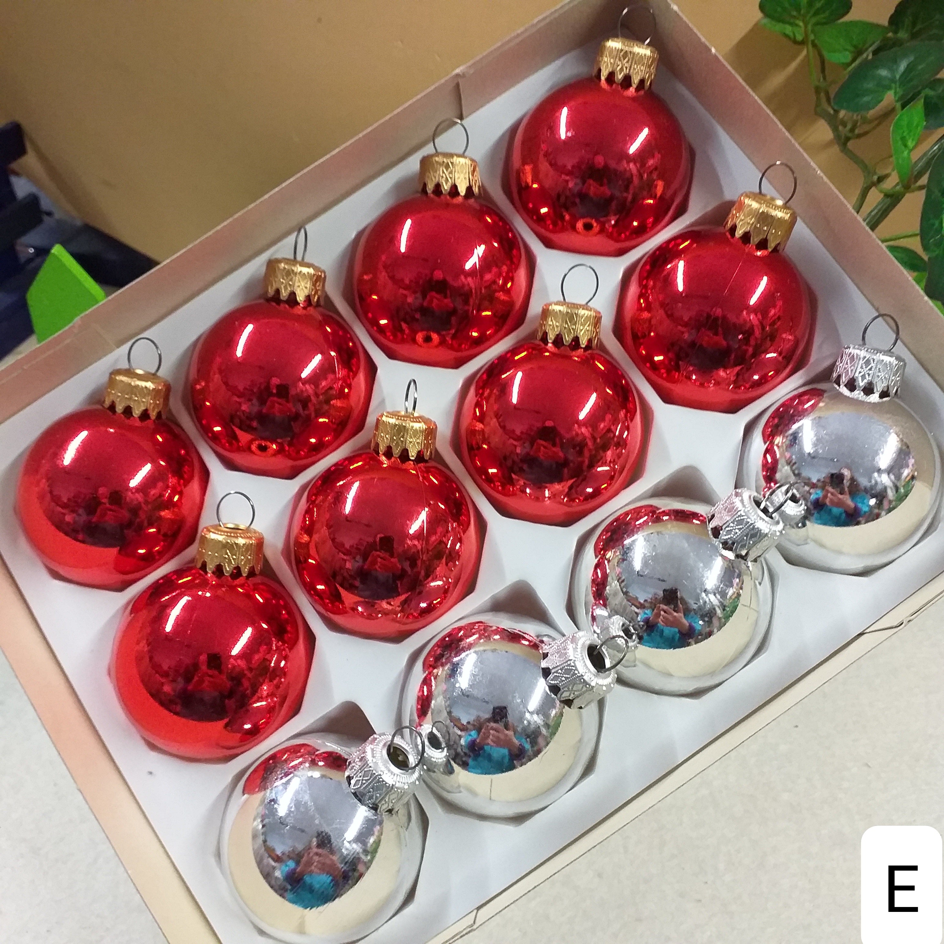 Set 12 Palline Di Natale Babbo Natale – Decori Per Albero In Plastica 8 Cm Con Confezione Regalo