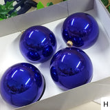 blu grandi 11.5 cm stock palline plastica assortite sfere da appendere all'albero di Natale per addobbi decorazioni natalizie vetrinistica fuoriporta ghirlande corone avvento