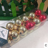 miste rosse dorate piccole 4 cm stock palline plastica assortite sfere da appendere all'albero di Natale per addobbi decorazioni natalizie vetrinistica fuoriporta ghirlande corone avvento