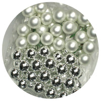 colore argento  lucide satinate opache perlate palline di vetro bacche colorate su filo di ferro pick uso decorazioni natalizie fai da te albero Natale