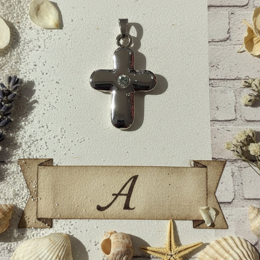 croce ciondoli metallo charms pandora-style per fettuccia tubolare uso creare bomboniere borse bracciali collane bijoux di bigiotteria fai da te con perle di metallo foro grande passante