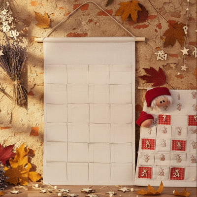 Calendario avvento in stoffa pannello da appendere decorare fai da te